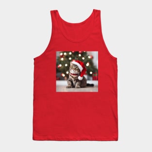 A Cute Christmas Cat! Tank Top